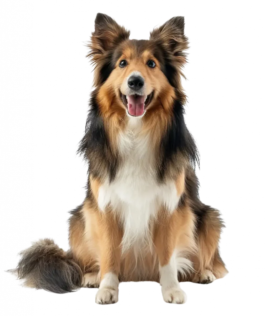 photo d'un chien de race berger du shetland