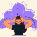 Illustration de la détresse provoquée par le stress, l'angoisse et l'anxiété.